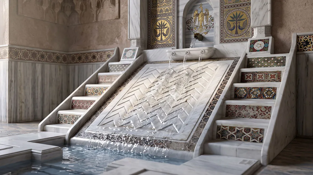 Acqua corrente sulla pietra